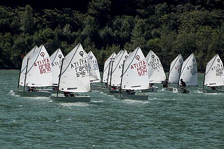 Mini Yacht race at Cavazzo lake